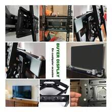 Soporte de pared para TV LINK BITS con brazo móvil, apto para pantallas desde 26 pulgadas hasta 65 pulgadas, capacidad máxima de carga de 40 kg, resistente y , fabricado con materiales reforzados. - Negro - Ver 6