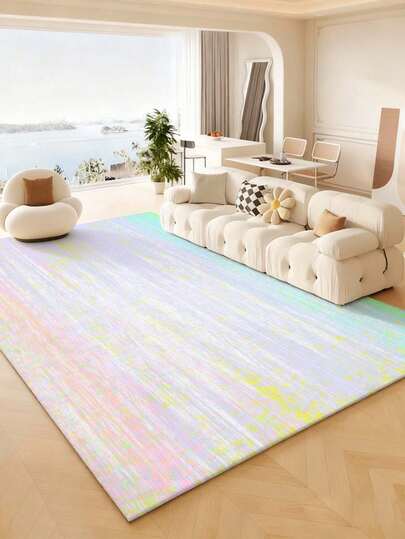 1pc Ombre Style Large Indoor Decorative Carpet, New Faux Wool Washable Bottom Indoor Rug, Living Room Carpet, Sofa Carpet, Bedroom Carpet, Bedside Anti-Slip Mat, Room Floor Mat, Dining Kitchen Rug, Office Chair Pad, Entryway Doormat, Outdoor Picnic Blanket, Outdoor Camping Mat