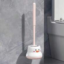 Cute Chicken Plastic Toilet Brush - Household Comprehensive Cleaning Brush, Bathroom Wall-Mounted Toilet Cleaning Set With Brush And Base, No Drilling Required - Cute Style Toilet Brush - View 8