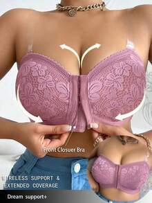 Women's Strapless Bra, Wireless Comfort Bra - Pink - View 1