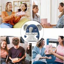 1件手工钩织大象，送给男女的积极礼物 | 鼓舞人心的钩织动物，可作为办公桌伴侣缓解焦虑，也是毕业/新职业发展的纪念品。 - 彩色 - 查看 5