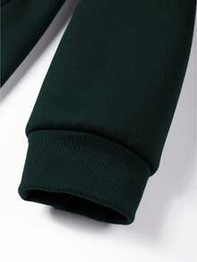 Moletom Esportivo Casual, Ideal para Atividades ao Ar Livre e Passeios de Lazer Moda Inverno Presente Namorados pai Mae - Verde Escuro - Visão 5