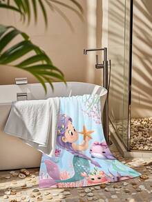 Personalized Children's Beach Towel, Perfect Summer Birthday Gift, Suitable For Various Summer Occasions. Customizable Beach Towel And Accessories, Applicable For Beach, Swimming Pool, Travel, Camping, Yoga And Other Scenarios. - Multicolor - View 4