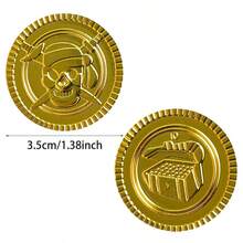 100 Pieces Of Plastic Gold Coins, Pirate Game Plastic Tokens, Treasure Props, Suitable For Treasure Hunting Games, Pirate-Themed Parties, And Adventure Role-Playing Fake Gold Coins - View 4