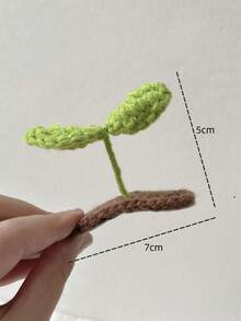 2个装女士针织绿色叶子发夹，创意3D可爱刘海夹 - 綠色 - 查看 12