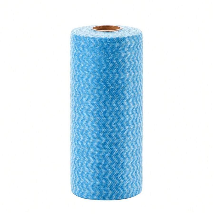1Roll Washing-Free Reusable Non-Woven Cleaning Towels Kitchen Dishes Cloths Wipe - 藍色 - 查看 1