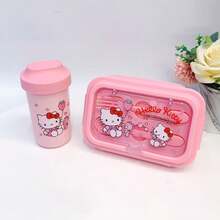 1 Hộp cơm bento kèm thìa - Hộp đựng thức ăn di động 2 ngăn màu hồng dễ thương, thích hợp cho cắm trại, văn phòng và du lịch ngoài trời, dễ rửa bằng tay, thiết kế hình vuông, họa tiết hoạt hình, phù hợp cho nhiều dịp lễ hội. Có thể dùng ở nhà để đựng đồ ăn mang đi học, làm hộp đựng trái cây, hộp cơm trưa, hộp cơm bento. Món quà hoàn hảo. - Nhiều màu - Xem 20