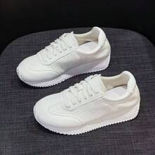 Breathable Kids' White Sneakers, Soft Thick Sole Casual Trainers For Boys & Girls, Spring/Summer - White - View 6