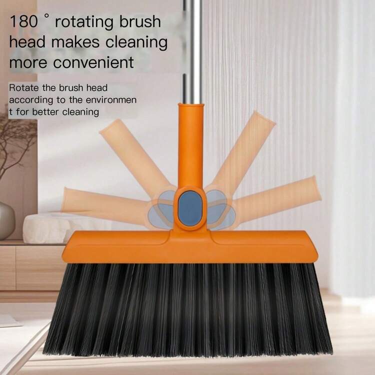 2pcs/1 Set Long Handled Floor Cleaning Broom And Dustpan Set, Rotatable Broom And Dustpan With Comb, Used To Remove Dust And Garbage, Suitable For Multiple Scenarios In Homes And Offices - Multicolor - View 5