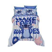 PROVIDENCIA Disney Stitch Waves Double Quilt - Royal Blue - View 1