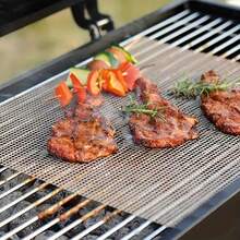 1/2pcs Non-Stick Reusable Grill Mat - Suitable For Gas Grill, Charcoal Grill, Barbecue Accessories, Perfect For Cooking Vegetables, Chicken Wings, Shrimp, Fish, Sausages, Outdoor Grilling - A - View 11