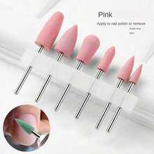 6pcs Professional Nail Drill Bit Set, For Removing Cuticles And Polishing, Silicone Nail Drill Bits With Russian And Japanese Style - Multicolor - View 15