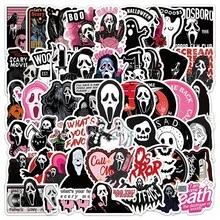 Scream Horror Character Vinyl Stickers, Stylish And Practical, Suitable For Scrapbooks, Diaries, Notebooks, Laptops, Bumpers, Skateboards, Water Bottles, Computers, Phones, Cartoons, Helmets, Car Stickers And Decorative Decals - Multicolor - View 2