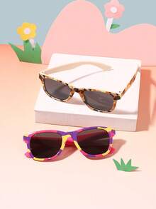 2 chiếc kính cho bé trai 5-10 tuổi, gọng vuông hoặc tròn, hình oval, in hình khủng long, kiểu dáng thời trang dễ thương, phù hợp cho sinh hoạt hàng ngày, các bữa tiệc, kèm hộp đựng kính. - Nhiều màu - Xem 8