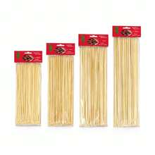 80/250/500 piezas de pinchos de bambú Natural, madera, palitos para barbacoa, brochetas, manualidades y fiestas - palillos Ideales para carne, verduras, frutas y mariscos - Artículos esenciales de cocina, accesorios de parrilla y suministros para fiestas - 25cm - Ver 1