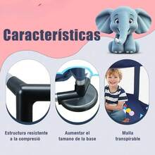 Corrales Para Bebés corralitos Plegable De Juegos Bebés Y Niños Corralito Hexagonal Transportable Corral De  Gimnasio Con marco de tiro Material de acero inoxidable Para Interior Exterior - Azul oscuro - Ver 4