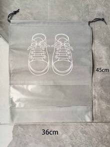 5 túi đựng giày chống bụi, túi đựng giày bằng vải không dệt dày dặn, túi đựng giày di động tiện dụng có dây rút. - dây rút - Xem 14