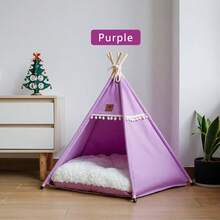 四季通用封闭式宠物帐篷，猫床/狗屋，保暖可水洗，适合猫狗 - 彩色 - 查看 22