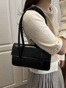 2026新款优雅日常风现代简约时尚多功能女士单肩包 - 黑色 - 查看 5