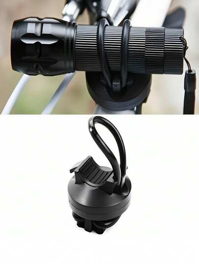 自行车前灯可调节支架，可360度旋转，适用于公路自行车的车灯安装夹，自行车前灯配件，不含电池