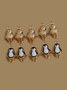 10/20/50/100/500pcs Alloy Oil Drop Small Yellow Duck Animal Pendant DIY Cartoon Cute Pet Earrings Necklace Bracelet Earrings Jewelry Making Keychain Accessories - Multicolor - View 18