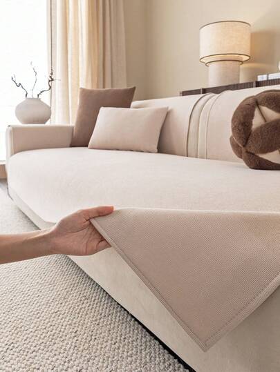 1 tấm bọc ghế sofa bằng vải chenille, mềm mại và thân thiện với da, an toàn cho thú cưng, chống trượt và chống bẩn, phù hợp cho mọi mùa, có thể giặt máy, bảo vệ ghế sofa trang trí nhà cửa dịp Giáng sinh và Năm mới, phù hợp với ghế sofa 1/2/3/4 chỗ ngồi có tay vịn và tựa lưng.