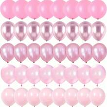 Bộ 50 quả bóng bay màu hồng - Hồng nhạt, hồng ngọc trai, hồng macaron và nhiều sắc hồng nhạt khác nhau, thích hợp để trang trí phông nền và chuẩn bị quà tặng cho bé gái, sinh nhật bé gái, đám cưới, lễ rửa tội, tiệc công chúa và các lễ kỷ niệm. - Bộ hỗn hợp 1 - Xem 1
