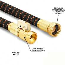 加长可伸缩花园软管金属喷嘴喷枪洗车软管花园软管，适用于灌溉和清洁用品 - A - 查看 7