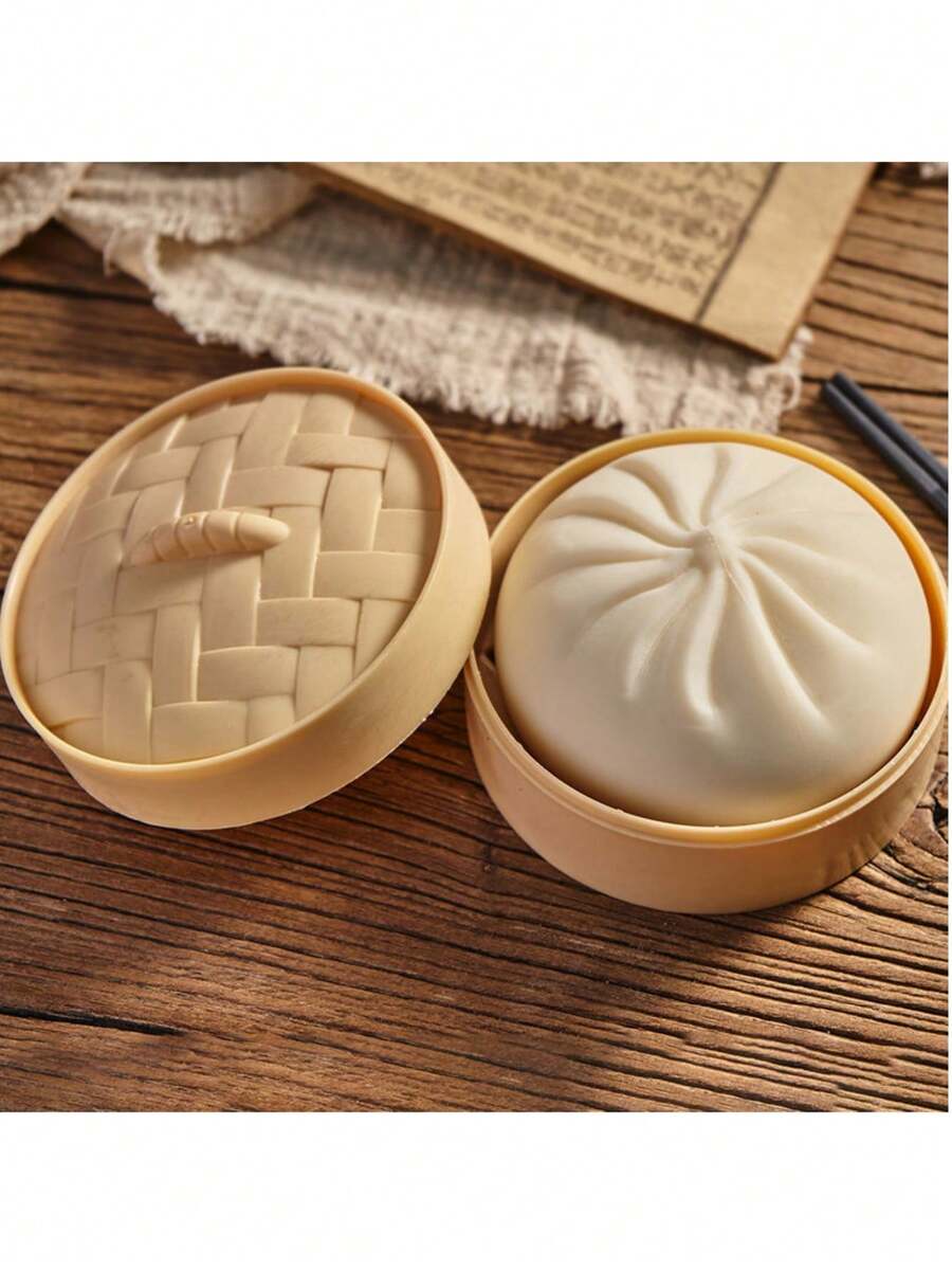 Juguete apretable para aliviar el estrés, bollo de vapor realista, rosquilla frita, juguete de apretón de rebote lento para adolescentes, regalo de cumpleaños, regalo festivo, juguete popular para adolescentes, bollo amarillo, bollo morado, bollo verde, bollo blanco, bollo esponjoso, juguete de bollo grande de carne, juguete apretable realista suave para aliviar el estrés, juguete de ventilación de apretón de mano de silicona - Bollos blancos al vapor - Ver 1