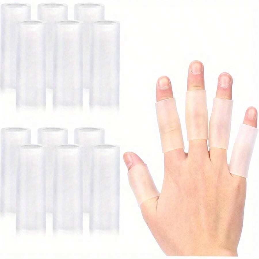 5个/10个/20个装硅胶指套，凝胶指套，带衬垫指套，橡胶指套 - A - 查看 1