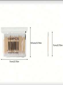 1pc Multi-Functional Cotton Swab Storage Box, With Bamboo Lid, Transparent Small Cotton Swab Box, Plastic Toothpick Storage Container, Dental Floss Organizer, Bathroom Countertop Decorative Storage Box - Multicolor - View 7