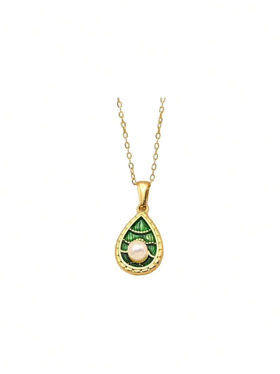 Manta Ray Pendant Necklace, Opal, Manta Ray, Snake, Stainless Steel Necklace, Wheat Chain, For Women, Men, Summer, Beach, Mobula, 42555808 - 藏蓝色 - 查看 1