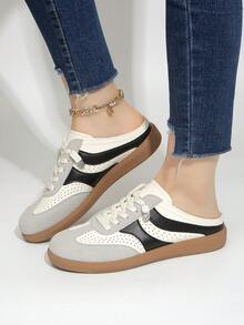 2026新款女士平底运动拖鞋 - 黑色 - 查看 5