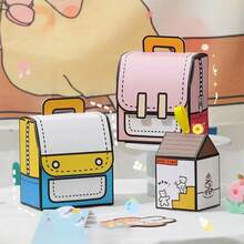 12个卡通背包糖果盒毕业礼物纪念品纸质礼盒 - 多色 - 查看 2