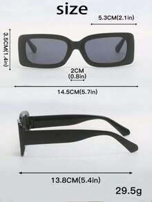 5pcs/Set Retro Y2K Style Square Cute & Playful Eyeglasses, Suitable For Daily, Beach, Travel, Photography, Party Outfit Matching - Multicolor - View 9