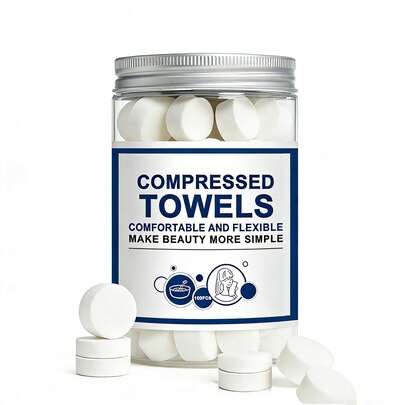 30/50/100/200 Pcs Compressed Towel Tablets, Mini Portable Compressed Washcloths ForTravel, Camping Towel, Coin Towels, Expandable WipesDisposable Face Towels For Home, Travel Beauty Salon AndOutdoor Activities