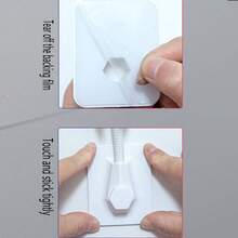 3pcs No-Drill Fixed Base, Adjustable Rainfall Shower Head Bathroom Shower Head Accessories, Shower Bracket - Type a - View 10