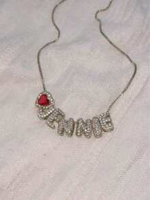 1pc 3D Bubble Name Necklace, Bubble Initial Charm Personalized Jewelry Gift Custom Nameplate Necklace, Initial Round Bubble Necklace - Personalized Gift For Friends, Couples And Family With Unique Custom Name Design - Style 4 - View 3