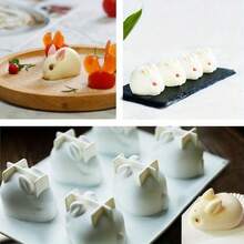 1pc Silicone Rabbit Shaped Soap Mold - 20.4cm Rabbit Mold With 6 Rabbit Face Patterns, Handmade Soap DIY, Resin, Wax, Clay Crafts (Suitable For Easter Handcraft) - Easy Demold - Multicolor - View 8