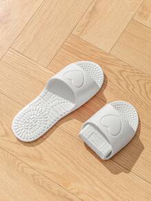 Unisex Travel Slippers, Foldable Portable Massage Sole Sandals, Suitable For Travel, Hotel, Bathroom, Swimming, All Seasons Comfortable House Slippers - White - View 2