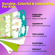 48 piezas Tarjetas de acción, Constructor de vocabulario de doble cara, incluye 50 palabras de acción, tarjetas gruesas y duraderas - A - Ver 4