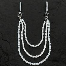 Men's And Women's Universal Punk-Style Belt With Chain, Multi-Layered Beaded Pearl Wallet Chain, Denim Accessory Jewelry - Multicolor - View 3