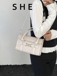 2026 New Fashion Elegant Small Square Handbag, Minimalist Versatile Shoulder/Crossbody Bag For Women - White - View 4