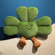 Muñeco de peluche suave y adorable con forma de trébol de cuatro hojas, ideal como decoración de escritorio y hogar, regalo perfecto para bodas, Día de la Madre, Día del Niño y cumpleaños de niños y niñas - Multicolor - Ver 5