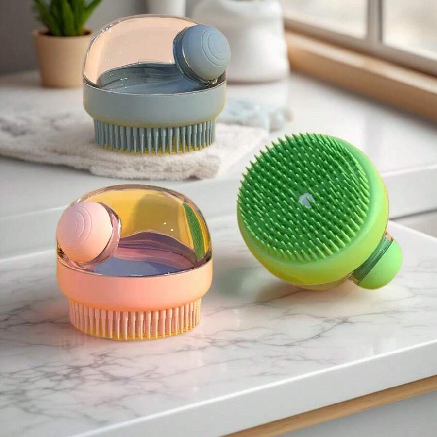 3件套硅胶狗狗洗澡按摩手套刷宠物猫浴室清洁工具梳子刷 - 查看 1