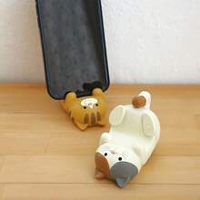 Resin Cat-Shaped Phone Stand, Portable Desktop Holder For Smartphones And Tablets - Style a - View 4