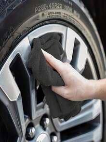 10条/5条/1条黑色灰色清洁超细纤维毛巾套装（25厘米x25厘米） - 多种数量可选，适用于厨房、浴室、家居用品 - A - 查看 5