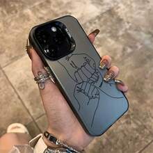 Painted Graffiti 1pc Warm Family Of Three Laser IMD Soft Edge Hard Back Phone Case, High Quality Compatible With Apple Models 17/17Pro/17Promax/16/16Plus/16Pro/16ProMax/15/15Plus/15ProMax/14/14Plus/14Pro/14ProMax, 13/13Pro/13ProMax, 12/12Pro/12ProMax, 11/11Pro Max - Multicolor - View 3