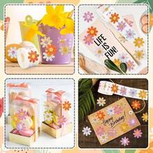 500张激光雕刻花朵贴纸，适用于文具、礼品包装和信封封口标签 - 鐳射花朵 - 查看 5