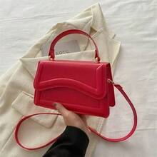 High Quality PU Leather Bag, Wallet, Women's Shoulder Bag, Diagonal Bread - Merah Mawar - View 1